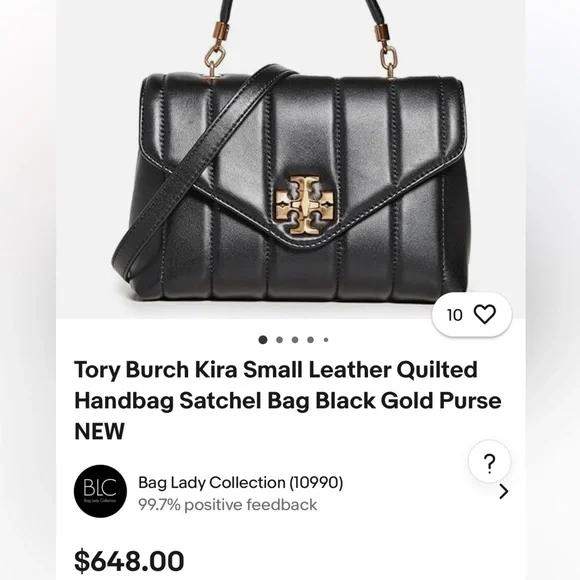 TORY BURCH SMALL KIRA SATCHEL TOP HANDLE BAG - Picture 9 of 14